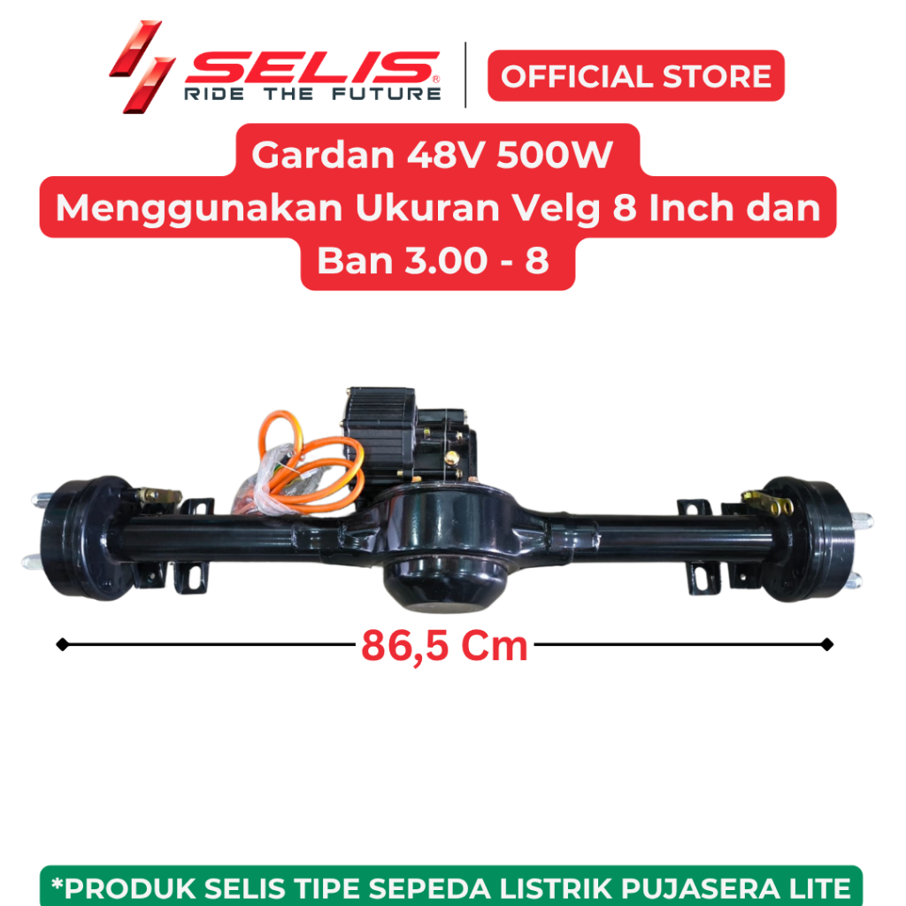 SELIS - Gardan dan Dinamo 48V 500 Watt Gerobak Listrik ( Front Axle Assy )