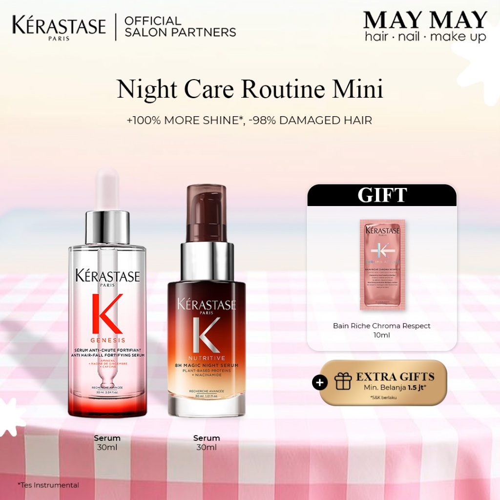 Jual Kerastase Genesis 30ml & 8H Magic Night Serum 30ml - Serum Rambut ...