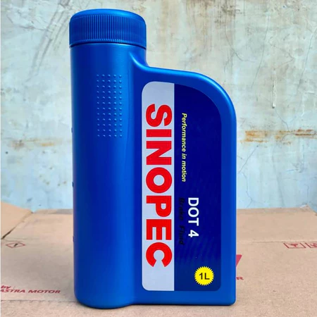 DOT 4 Minyak Rem / Brake Fluid SINOPEC DOT4 Kemasan 1 liter Warna Bening Original SINOPEC