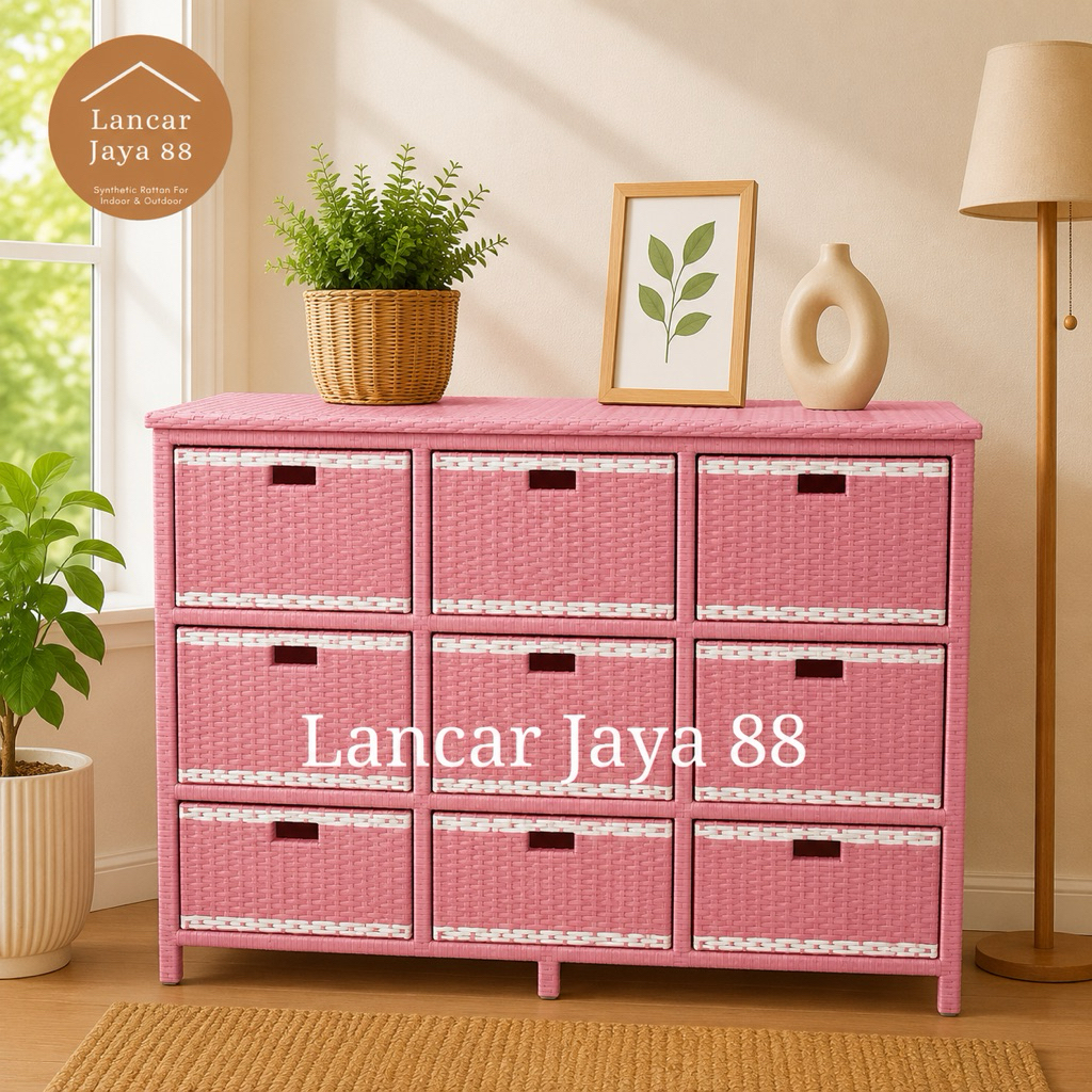 Jual Lemari Rotan Sintetis Laci 9 | Shopee Indonesia