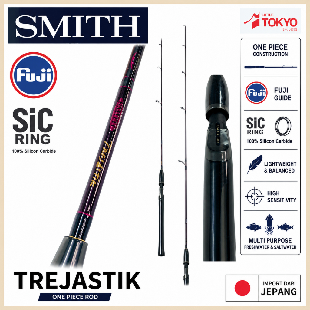 Joran Pancing Smith LTD Offshore Stick AMJ Trajestik & Obthyer Spinning JDM ASLI JEPANG