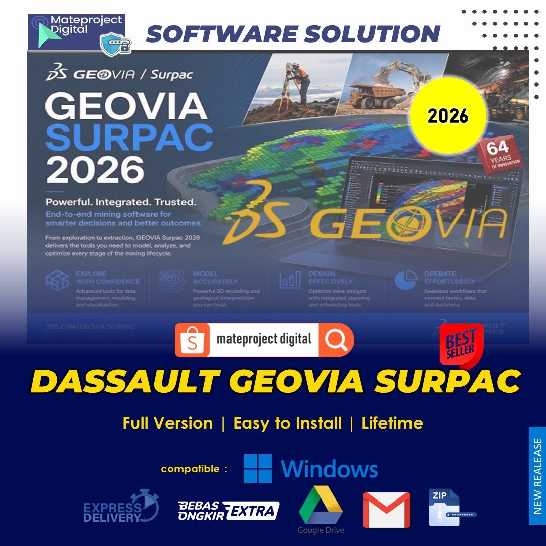 Jual Geovia Surpac 2026 Full Version Software Dassault Systems ...