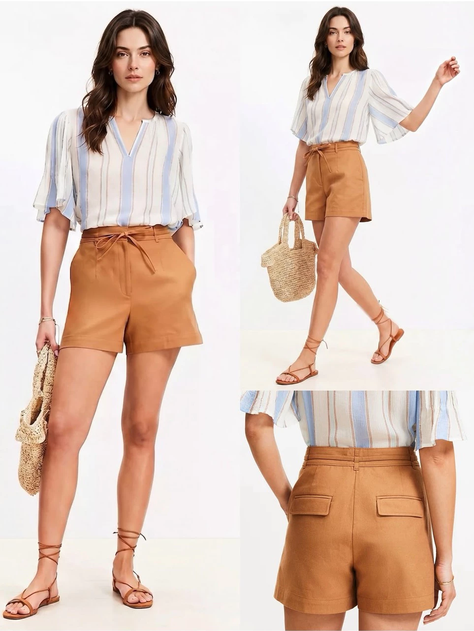 Celana Pendek Wanita LF Belted Shorts in Twill - 2930