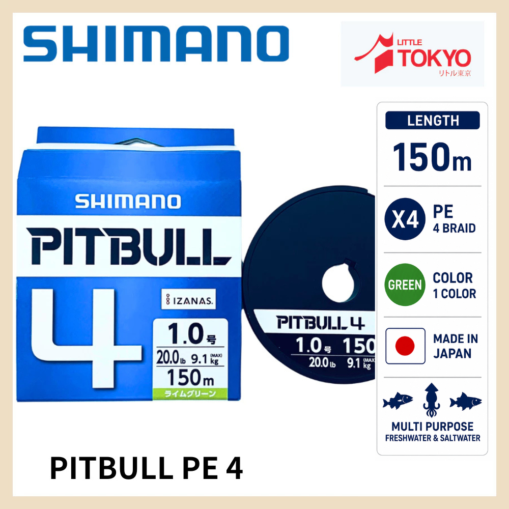 Senar Pancing Shimano Pitbull PE 4 Original Made in Japan