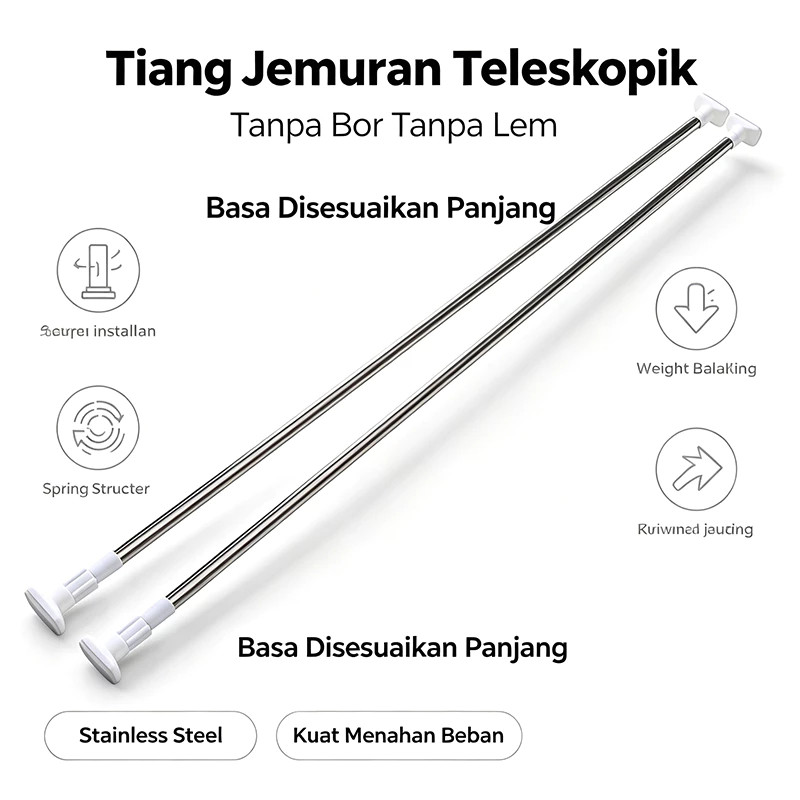 Tiang Pipa Stainless Fleksibel