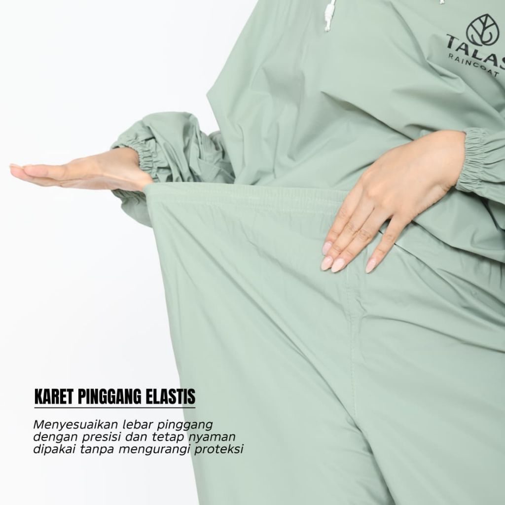 Mantel Hujan Hoodie Dewasa PVC Waterproof Tebal Elastis foto 1
