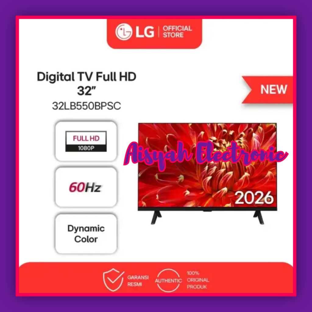 LED TV LG 32 INCI 32LB550 DIGITAL TV FULL HD NEW 2026 GARANSI 1 TAHUN