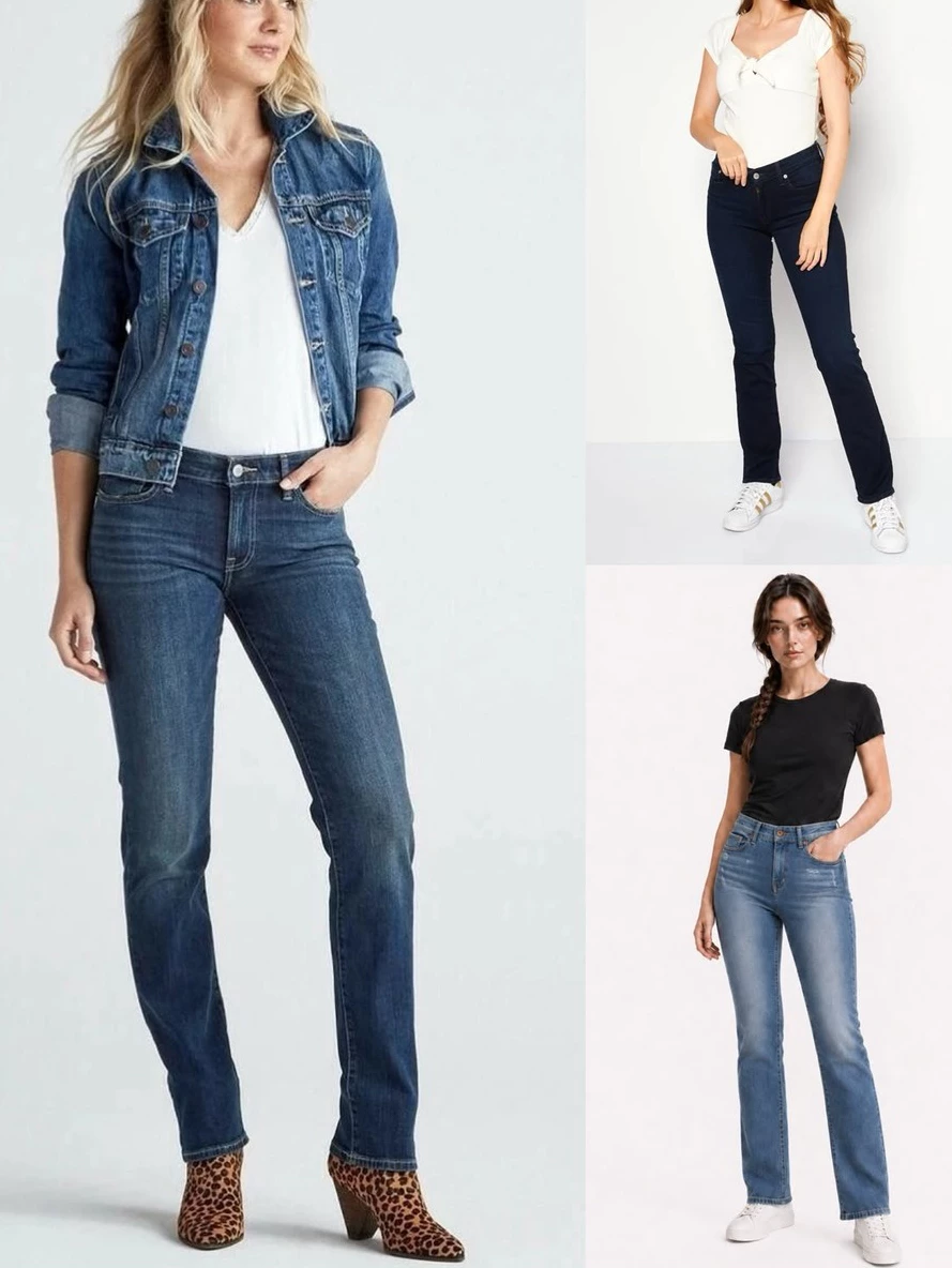 Celana Jins Wanita LB Women Regular Fit Straight Leg Denim Jeans - 3018