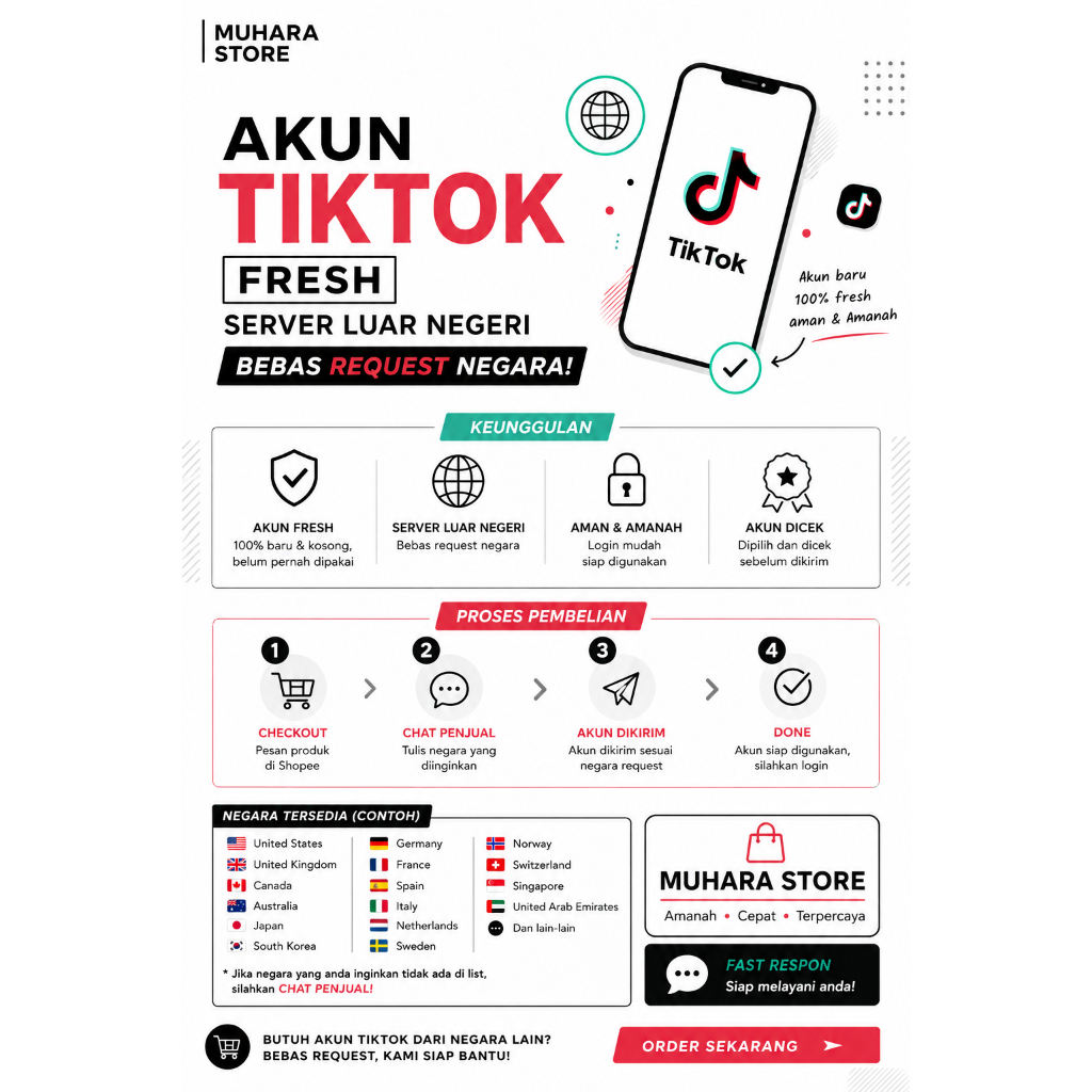 Jual AKUN TIK*TOK REQUEST NEGARA | AKUN LUAR NEGERI | NEGARA BY REQUEST ...