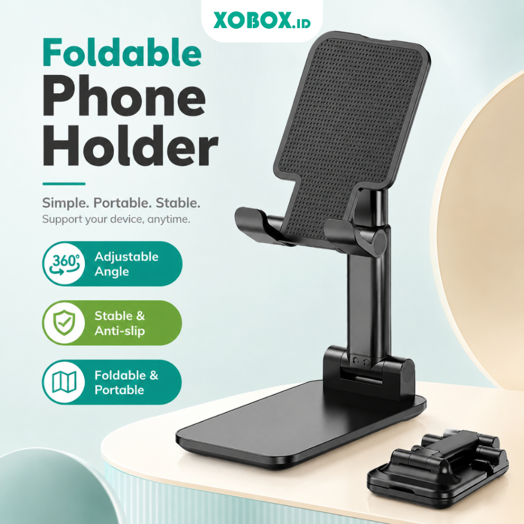 Phone Holder Foldable Stand Holder HP Lipat Folding Universal AH009