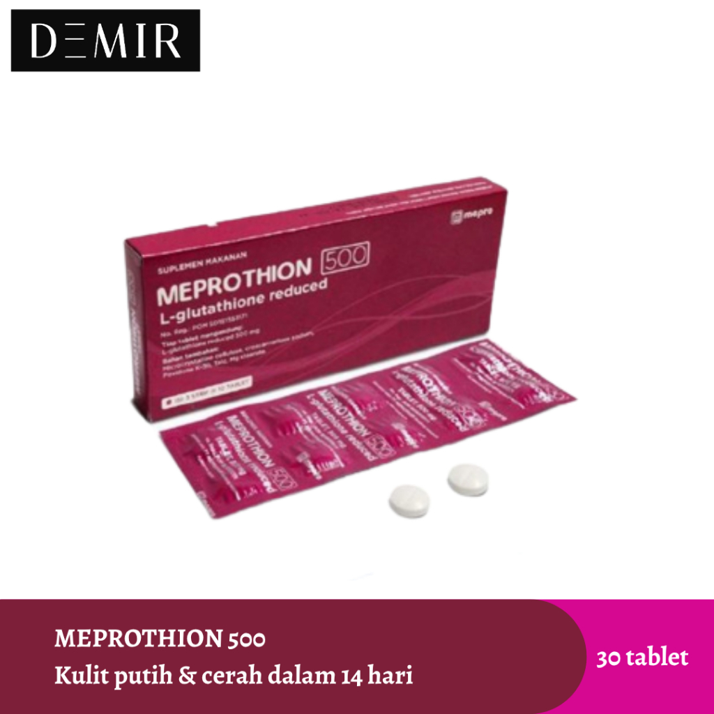 Jual Meprothion L-Glutathione Reduced 500 mg Box 30 Tablet