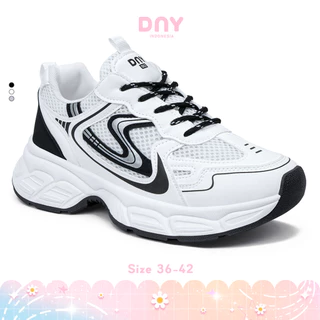 Sepatu DNY Sneakers Wanita Kekinian Sepatu Olahraga Terbaru Sport Running Putih Hitam Size 36-42 Shoes Cowok Cewek Nyaman 0552