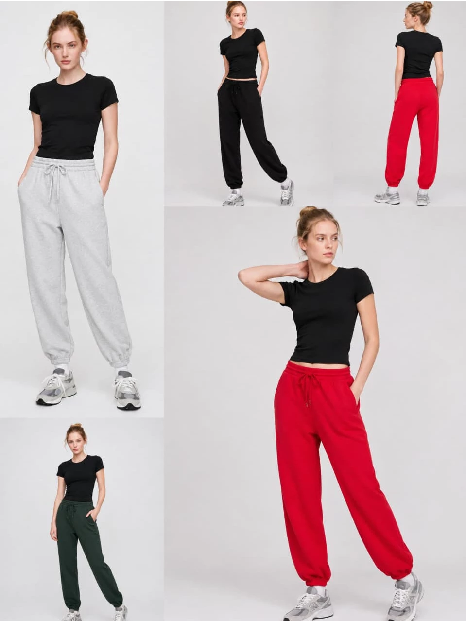 Celana Jogger OLN Jogger Pants High Waist Fleece - 3162