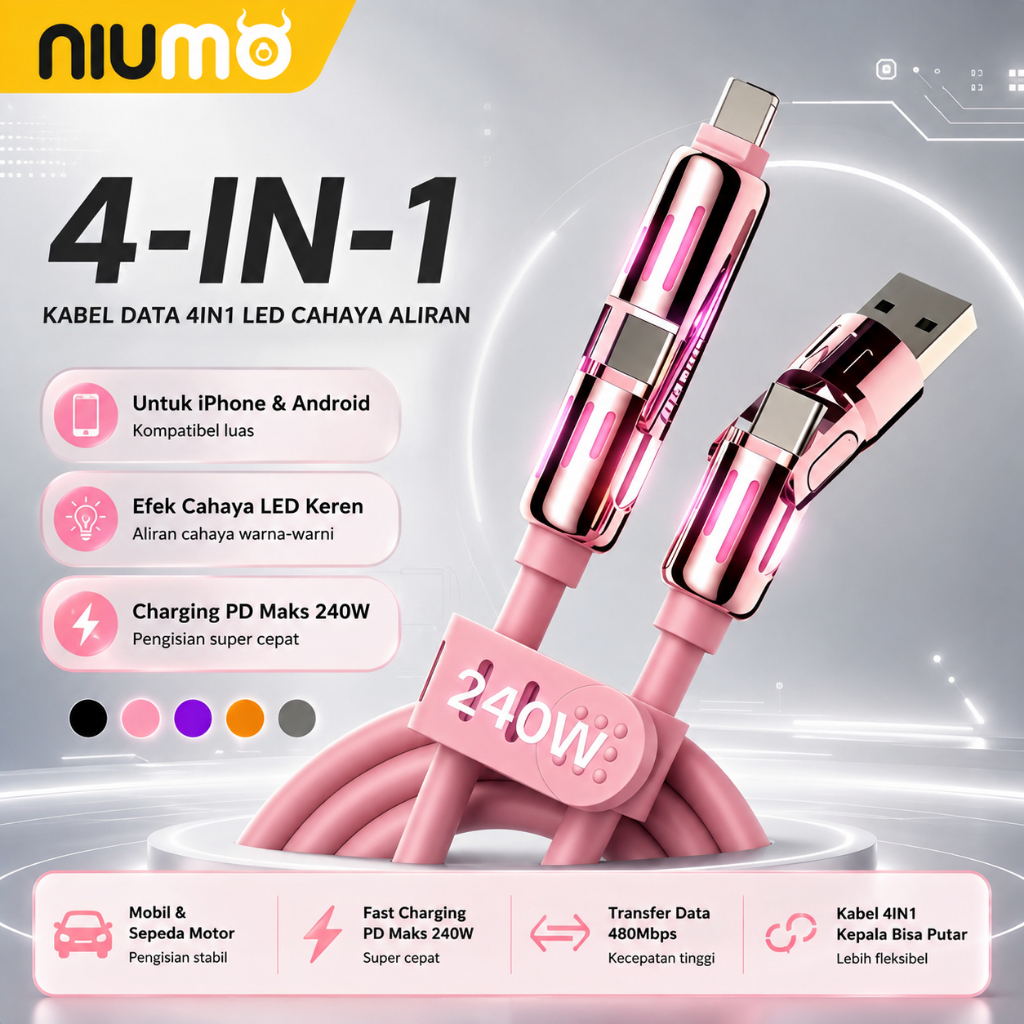 Kabel Data 4in1 240W Fast Charging