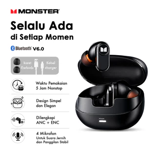 Monster M300 Gaming TWS ANC ENC Bluetooth 6.0 Low Latency Earbuds 4 Mikrofon