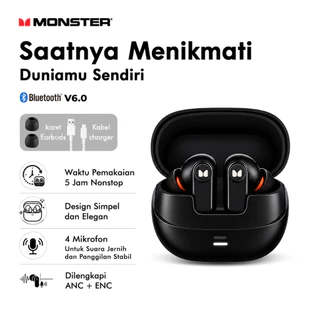 Monster M300 TWS Bluetooth ANC ENC 4 Mic Earbuds Noise Cancelling Bluetooth V6.0 Music Call Ultra Low Latency