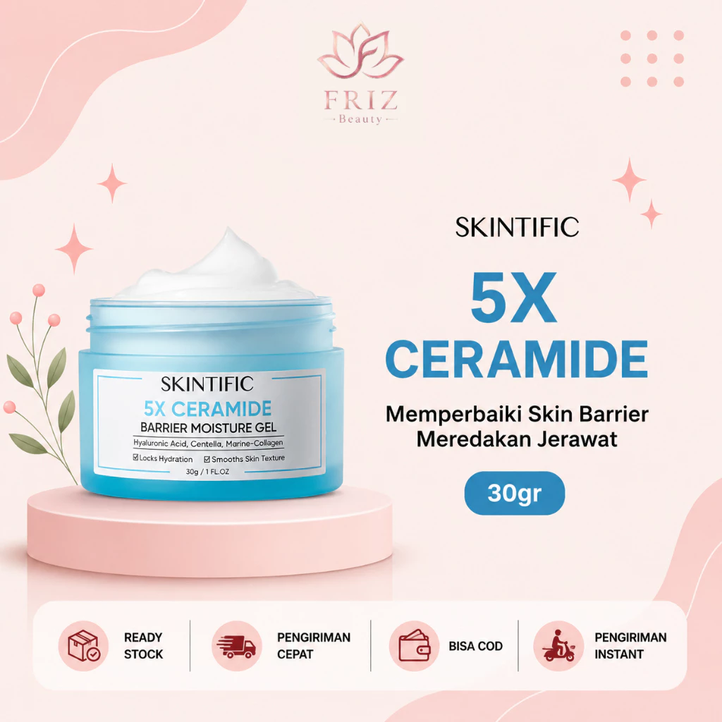 SKINTIFIC 5X Ceramide Skin Barrier Moisturize Gel 30g, Barrier Gel Light Texture