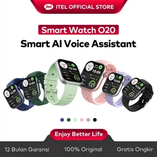 [Asisten Pintar Berbasis AI] itel O20 Smartwatch AI Watch Face Pemantau Kesehatan 24 Jam Layar HD 2.04" Panggilan BT Tahan Air IP68 Official