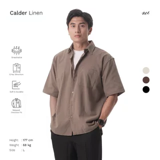 Wilmerstudios Kemeja Linen Oversize Lengan Pendek Calder All Variant