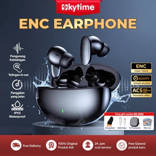 Skytime EP51C Headset Bluetooth 5.3 TWS Earphone Gaming ENC Low Latency 60ms IPX5 Original