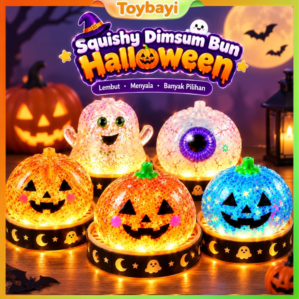 Jual [COD]Squishy Labu Halloween Glitter Lucu /Mainan Anak Remas Labu ...