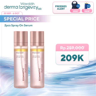 WARDAH Serum Spray - Instant Glowing First Spray Serum - Spray On Serum 105 ml - Kulit lebih glowing dan kenyal, Pendukung Make Up Setting spray serum glow bomb pemutih wajah, Radiance Booster, Multifungsi Skincare Pilihan Aaliyah Massaid