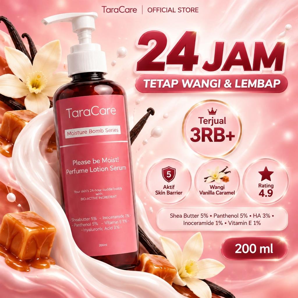 [BEST SELLER] TARACARE Body Lotion 200ml Body Butter Moisturizer Skin Barrier Wangi Parfum Tahan Lama | Pelembab Badan Kulit Kering