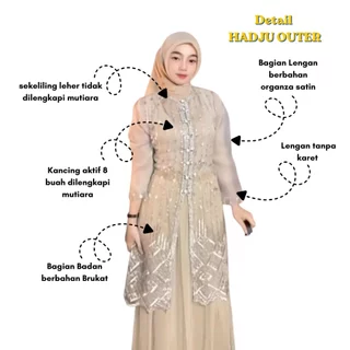 Hadju Tunik Brukat Bordir Sapto / Tunik Brokat Tali Kancing Mutiara Payet Diamond / Baju Kondangan, Wisuda, Seragaman, Bridesmaids, Pesta, Acara Formal Brokat Coffee Coklat Mahogany Warna Tren