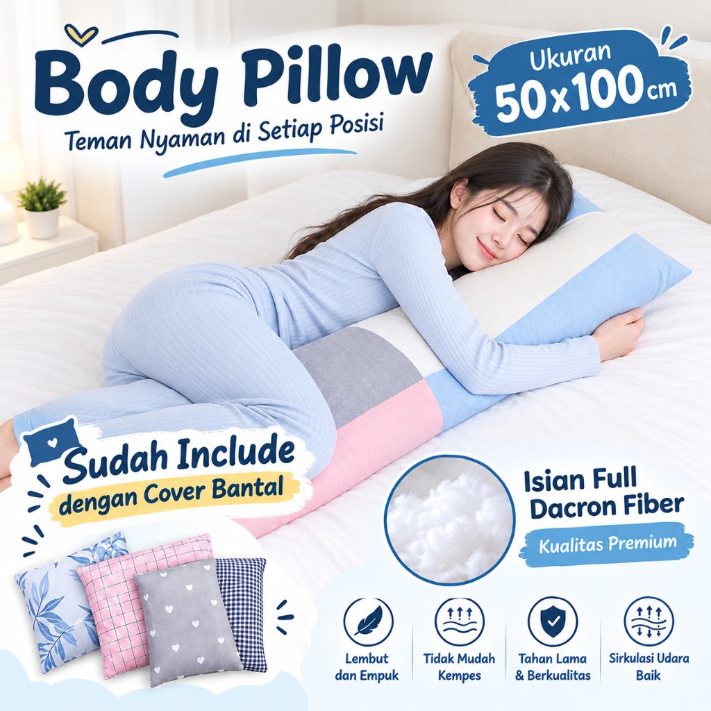 LUXE Bantal Cinta Jumbo Premium Body Pillow 50x100