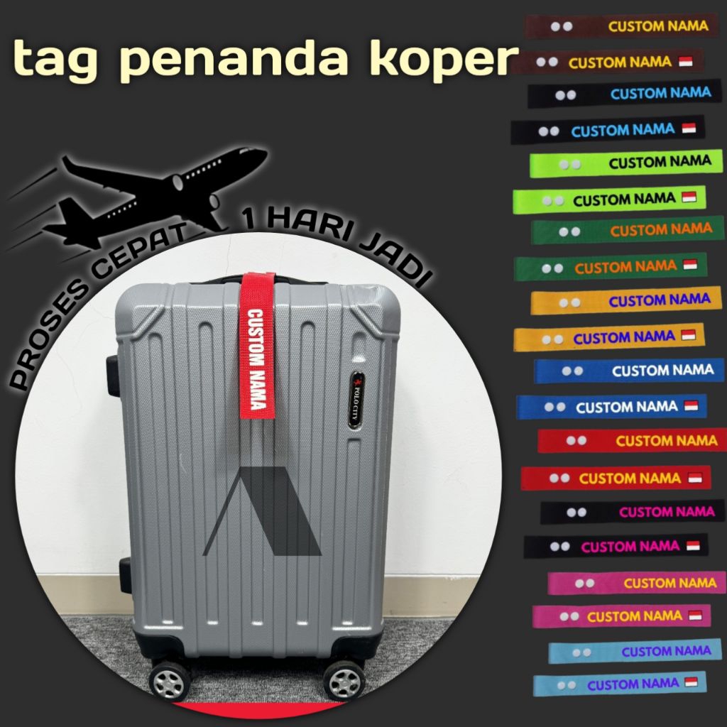Jual BAGGAGE TAG TAG KOPER CUSTOM NAMA REQUES AGAR TIDAK TERTUKAR ...