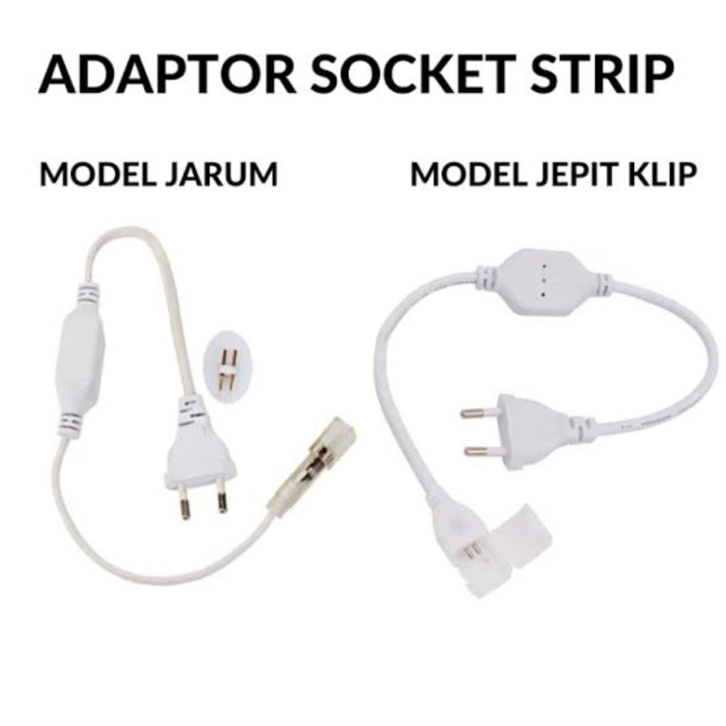 Jual SOCKET LED STRIP 5050 220V Adaptor Penyambung LED STRIP Ke Arus ...