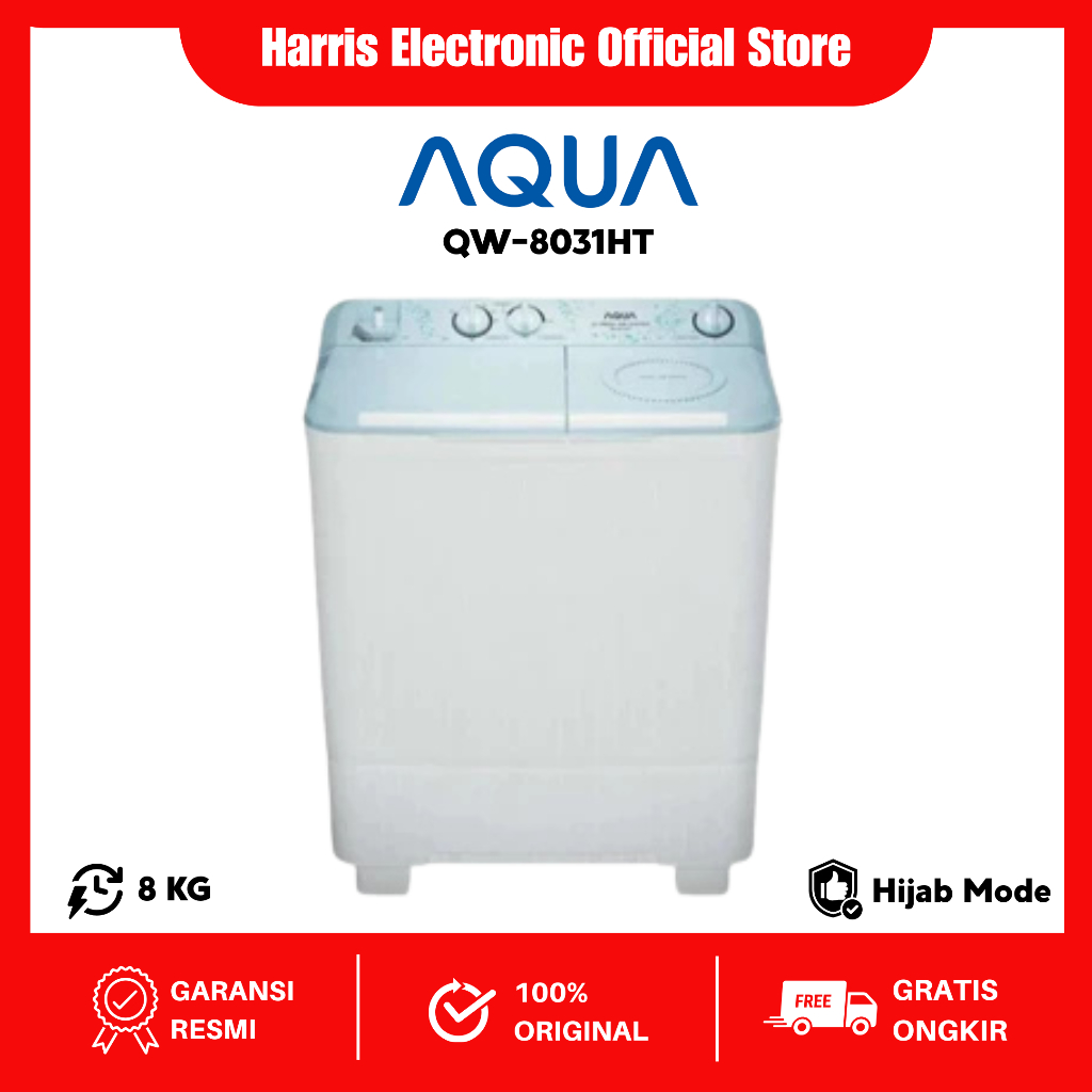 Jual MESIN CUCI AQUA QW-8031HT 2 TABUNG 8 KG | Shopee Indonesia