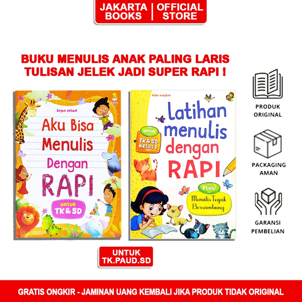 Jual Buku Belajar Menulis Anak Latihan Menulis Dengan Rapi Tegak ...