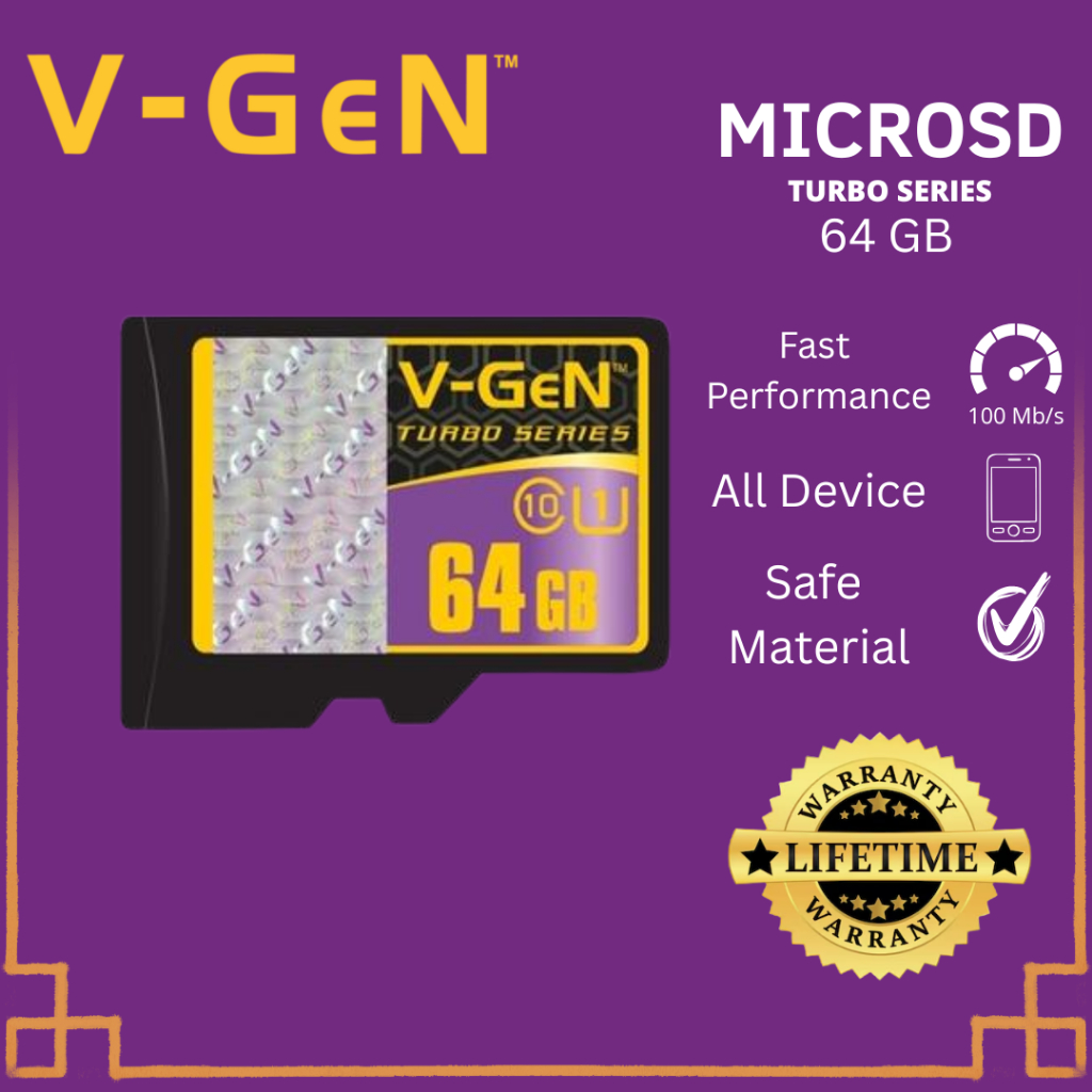 Jual V-GEN Microsd Turbo C/10 32 /64/128/256/128/256GB 100Mbps NA ...