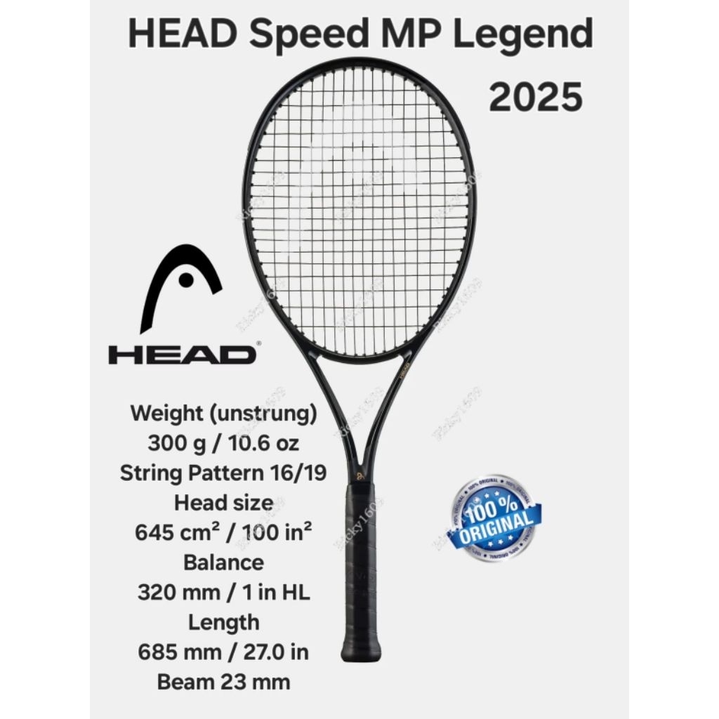 Jual RAKET TENIS HEAD SPEED MP LEGEND 2025 (300 gram) - SPEED PRECISE ...