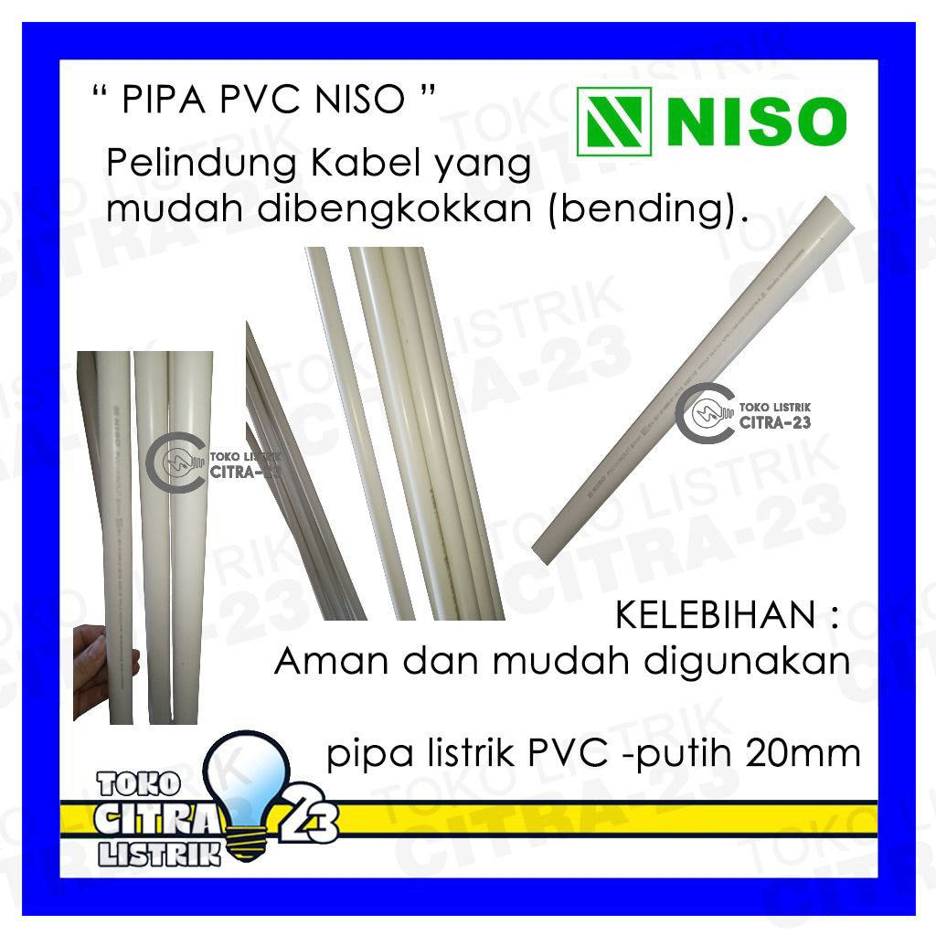 Jual C-23 ll Pipa Listrik PVC - NISO 20mm | Shopee Indonesia