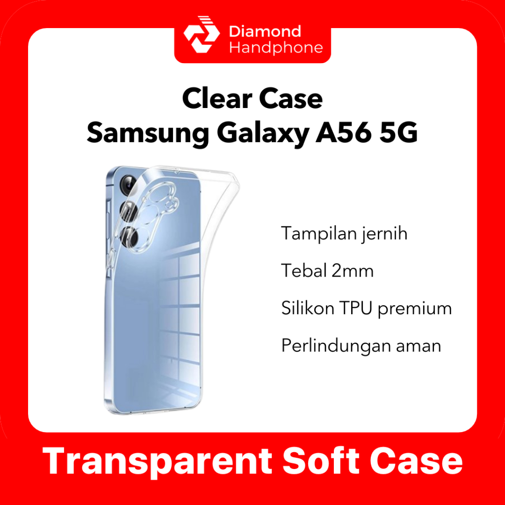 Jual Case Samsung A56 5G Soft Clear Casing Transparent Bening Anti ...