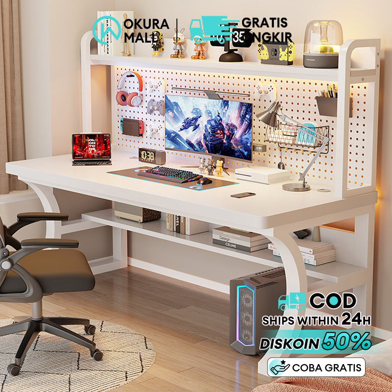 Jual Meja Belajar 120cm Meja Kantor Meja Komputer Meja Gaming Minimalis ...