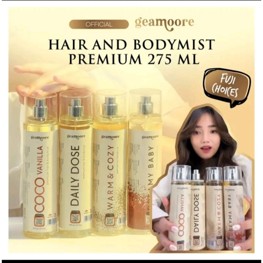 Jual READY STOCK GEAMOORE HAIR AND BODY MIST 275ML (gentong) | Shopee ...