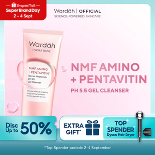 [SUPER BRAND DAY] WARDAH Hydra Rose NMF Amino + Pentavitin Barrier Replenish pH 5.5 Gel Cleanser 100 mL - Sabun Cuci Muka Gentle Acid Mantle Expert - Hydrating Foam yang Membersihkan dengan Gentle - Kulit Sehat dan Skin Barrier Terlindungi - Skincare