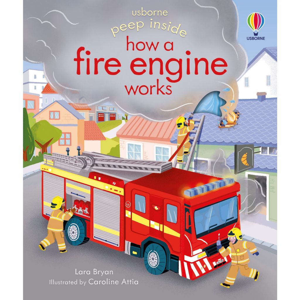 Jual [SEGEL] Usborne Peep Inside How a Fire Engine Works - Boardbook ...