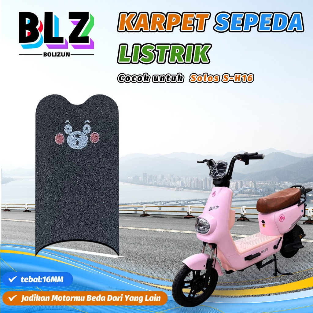 BOLIZUN Karpet PVC Mie Bihun Custom Sepeda Listrik Solos S-H16