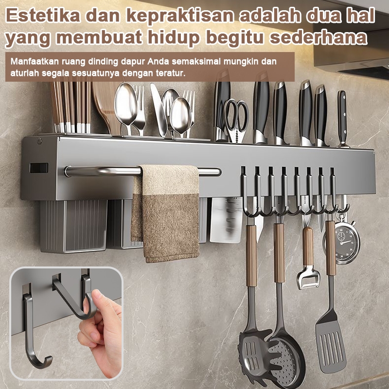 Jual Rak Penyimpanan Peralatan Dapur Serbaguna – Rak Pisau, Sendok ...