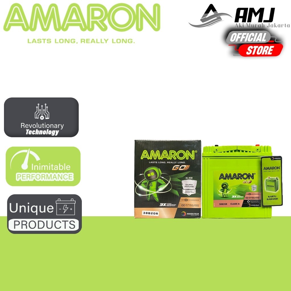 Amaron GO Aki Mobil Wuling Air EV 38B20R / NS40Z - 35Ah Aki Kering