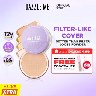 DAZZLE ME Better Than Filter Fixed Loose Powder Blur Effect Oil Control For Smooth Poreless Looking Skin with Niacinamide Tahan Lama dan Tahan Air Bedak Tabur Flawless Matte Finish