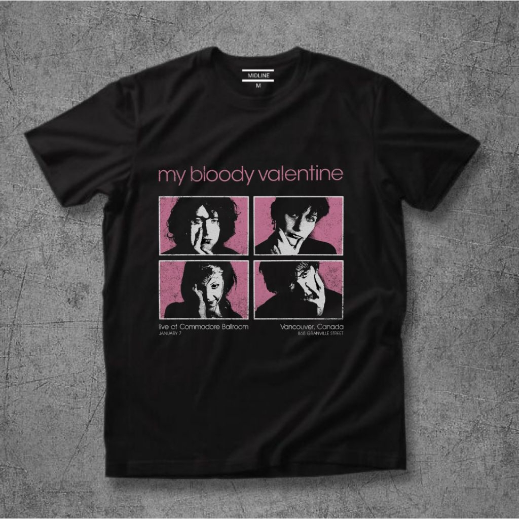 T-shirt My Bloody Vintage – Motif Géométrique Noir, Taille XL, Coton, Occasion Parfait état