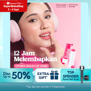 [LIPCARE MENCERAHKAN BIBIR] Wardah Hydrabalm Lip Care 4 g - Pelembab Bibir dengan SPF 15 - Petrolatum Murni 100% - Lip Balm - Makeup - Lip Balm Bibir - Liptint Anak Sekolah - Lipstik - Lipstick - Lip Glossy