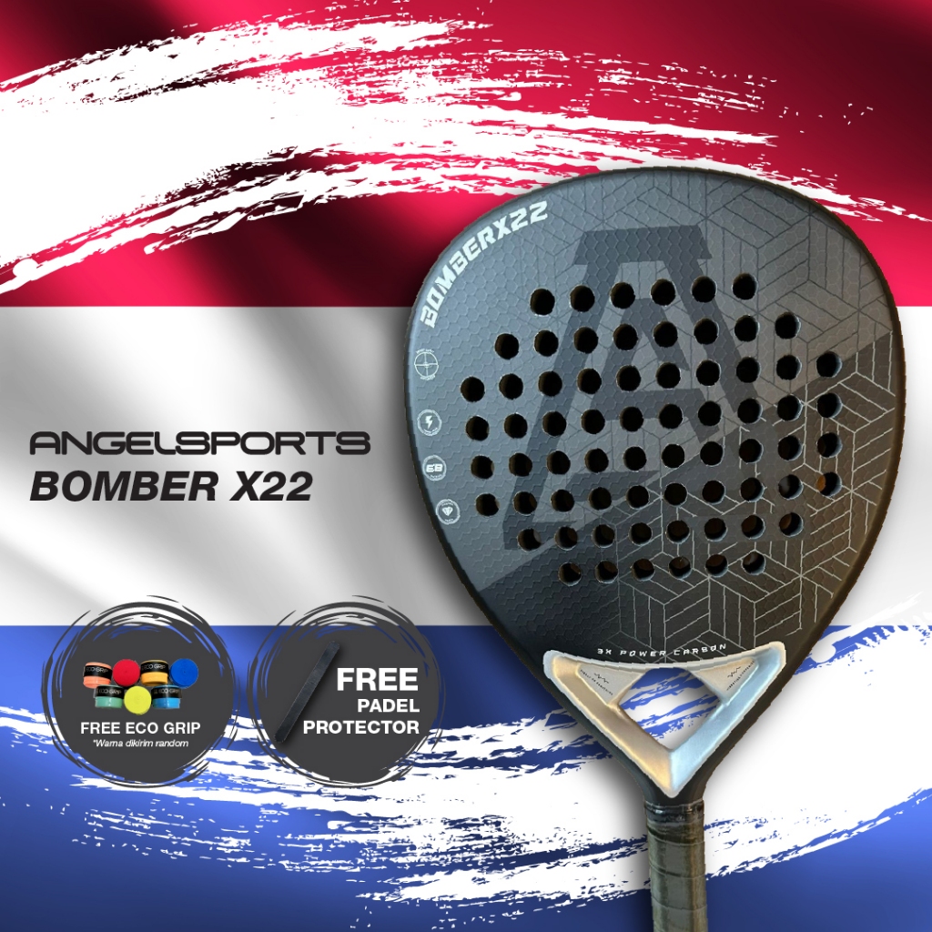 Jual Raket Padel Angelsports Bomber X22 | 3K Surface & Carbon | Padel ...