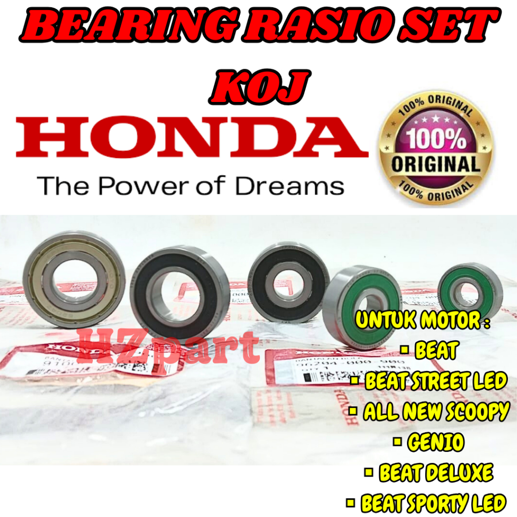 Jual BEARING RASIO SET KOJ ASLI ORIGINAL HONDA ALL NEW SCOOPY/GENIO ...