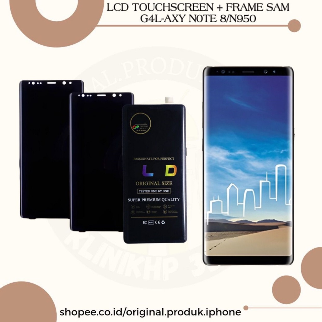 Jual LCD TOUCHSCREEN SAM GALAXY NOTE 8/N950 FULLSET FRAME ORIGINAL ...